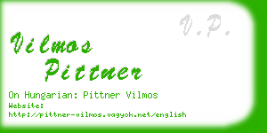 vilmos pittner business card